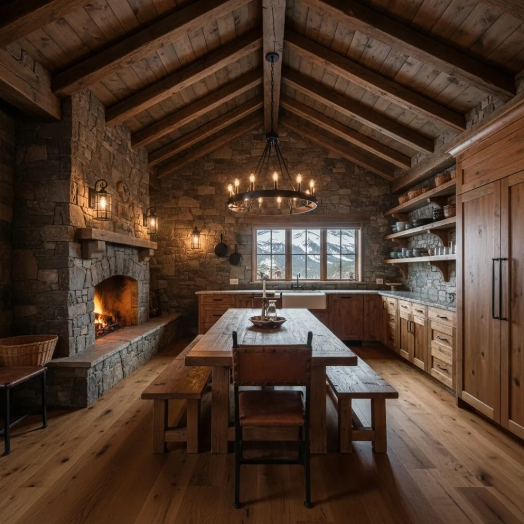 Rustic mountain kuhinja